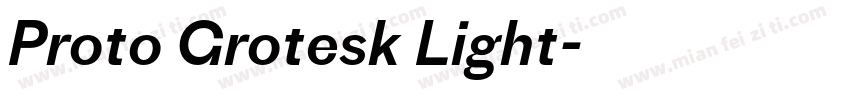 Proto Grotesk Light字体转换